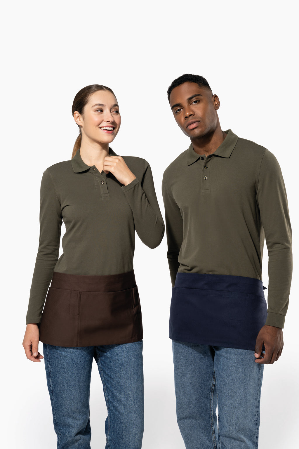 Tablier coton court personnalisable