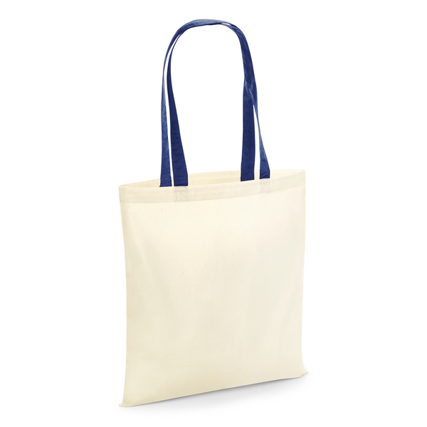 Tote Bag Coton W101C – Anses Contrastées Personnalisable