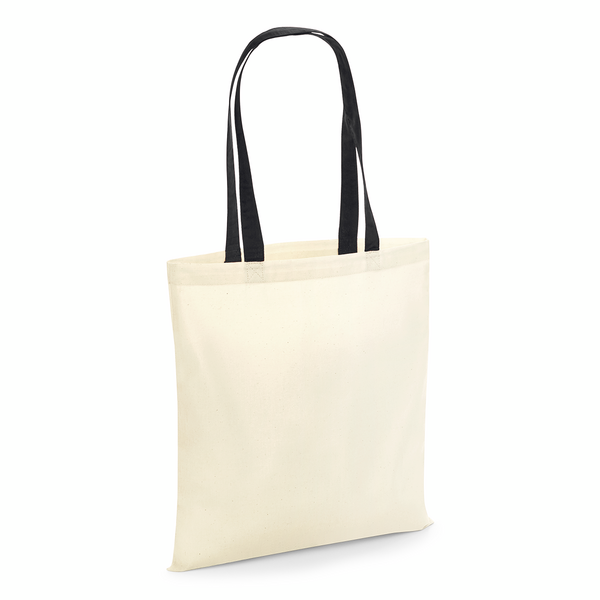Tote Bag Coton W101C – Anses Contrastées Personnalisable