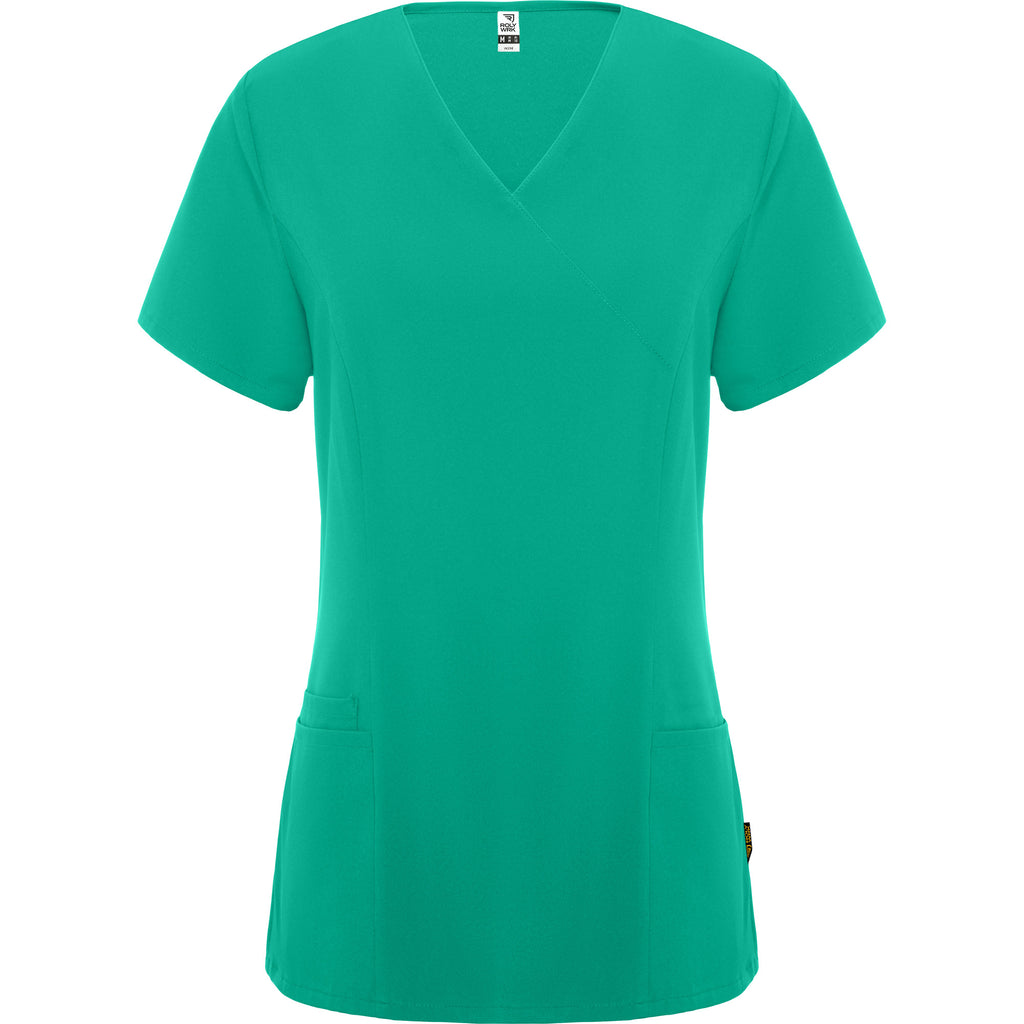 Blouse médicale femme cintrée en microfibre Roly Ferox – Personnalisable