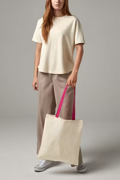 Tote Bag Coton W101C – Anses Contrastées Personnalisable